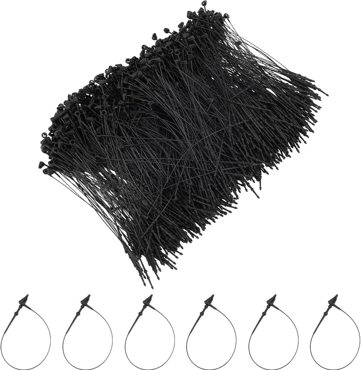 Zwarte Plastic Hangtags - Professionele Kwaliteit - 4 Inch Lang