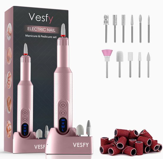 Vesfy Nagelfrees met 12 Nagelvijl Bitjes