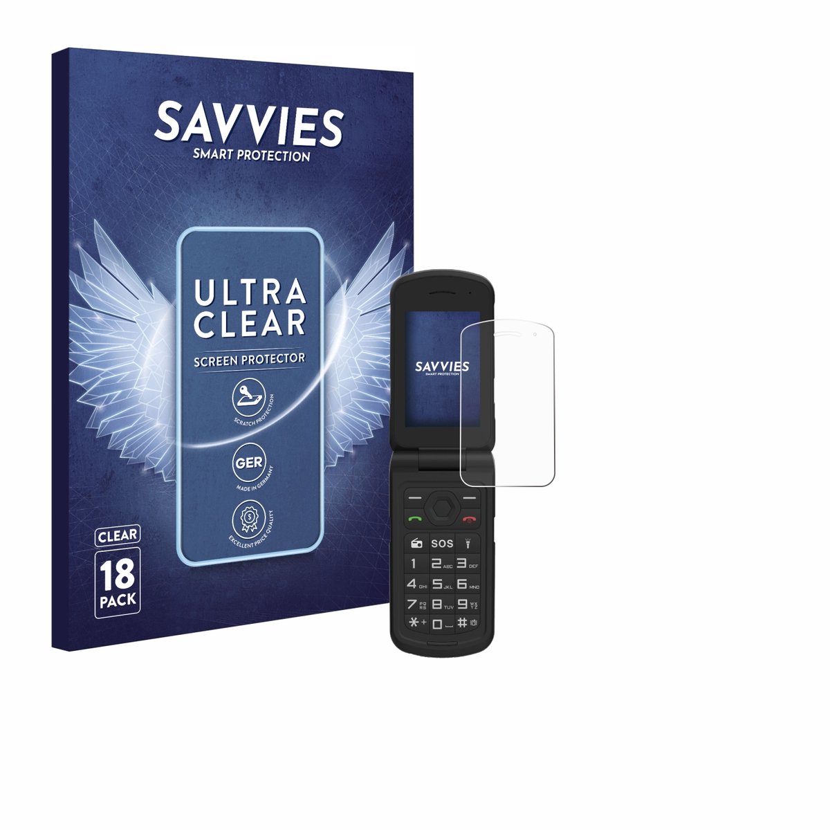 Savvies - Screenprotector voor AGM M10 - Folie Beschermfolie transparant 18 Stuks