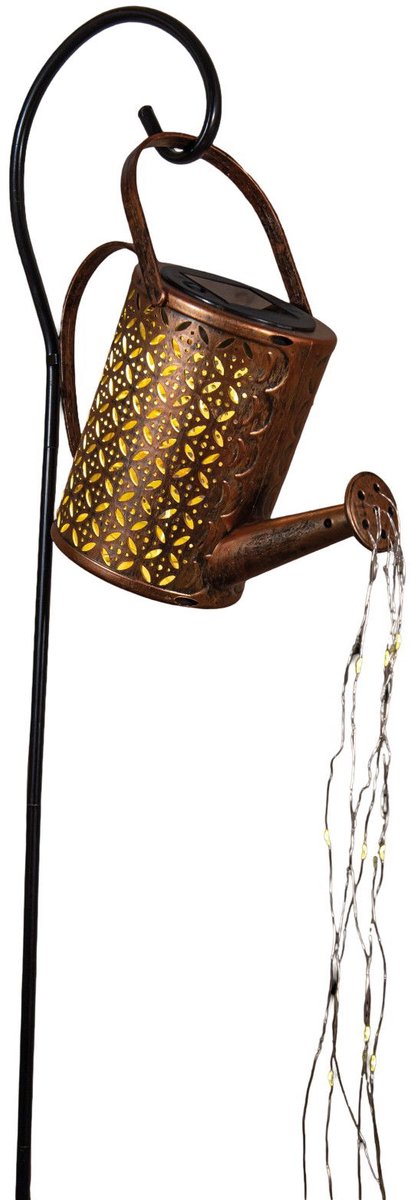Solar tuinverlichting Gieter - Tuinsteker Koper - 84 cm