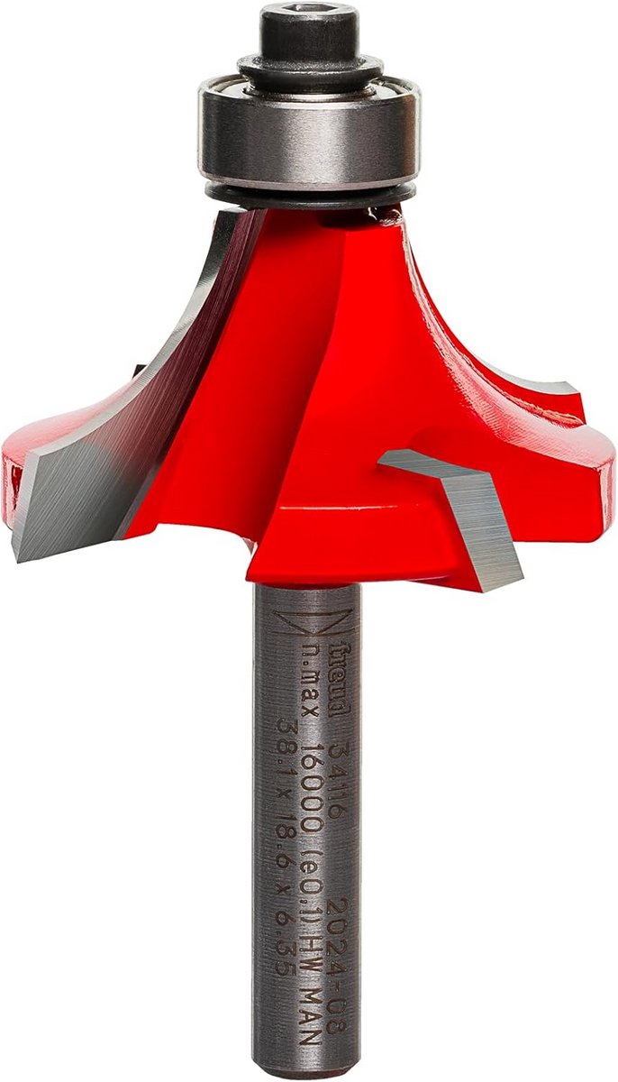 Ronde Frees Frees Hout 12.7 mm Radius met 1/4 inch Schacht