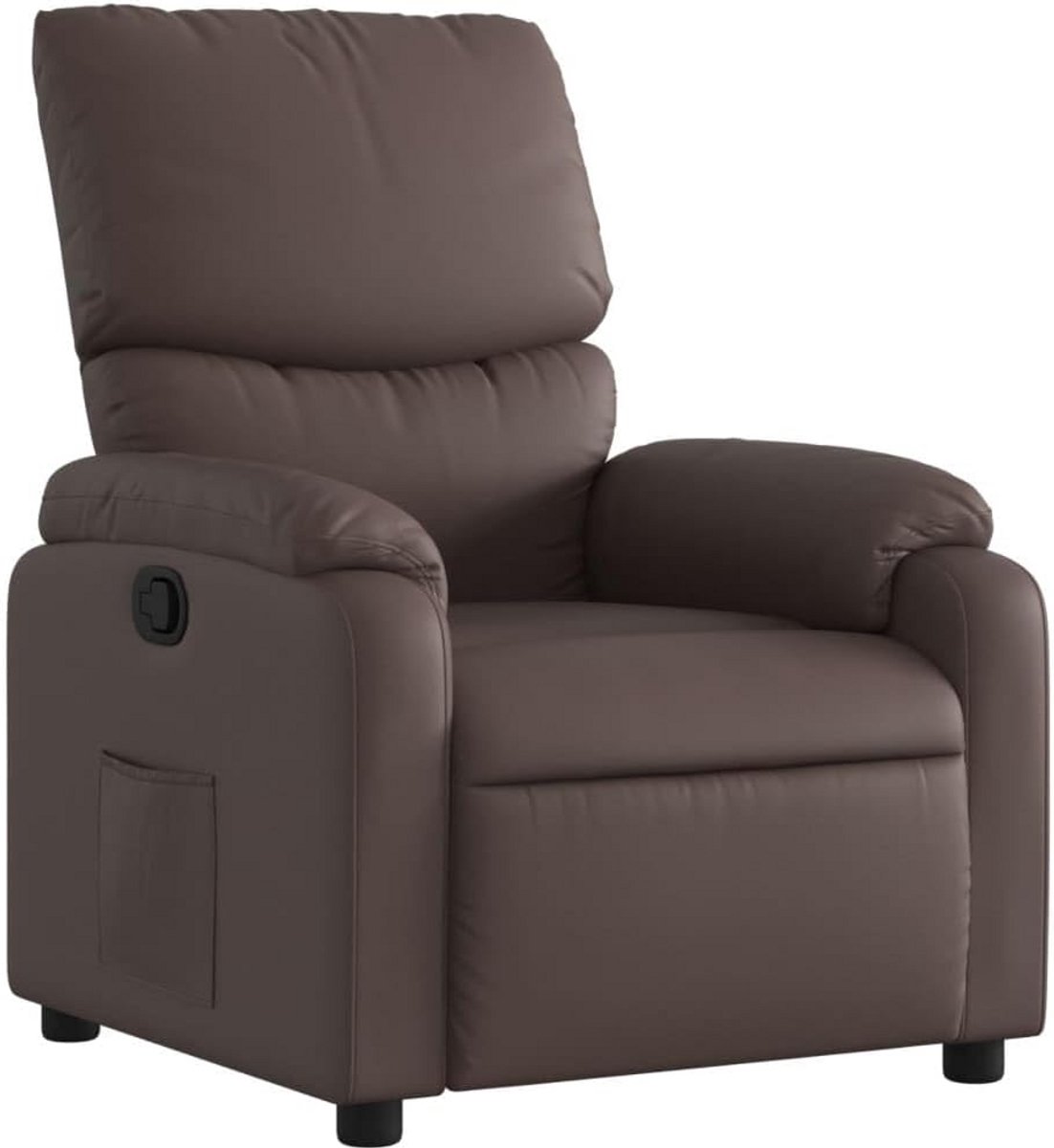 Luxe Verstelbare Fauteuil Kunstleer Bruin - Comfortabele Relaxstoel