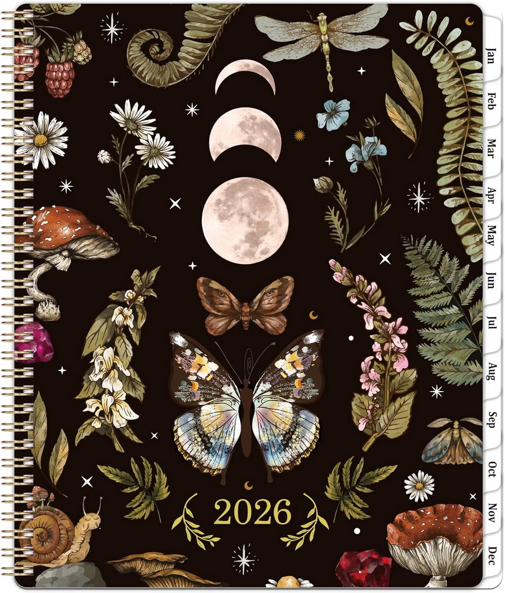 Wekelijkse en Maandelijkse Agenda 2026 - Groot Formaat Planner met Tabs en Binnenzak