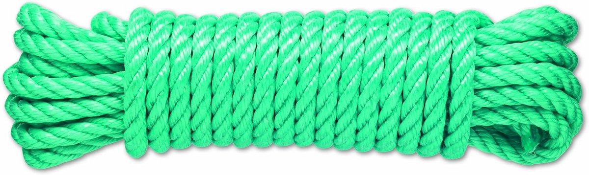 Twisted Polypropyleen Touw 10mm 7,5m Groen