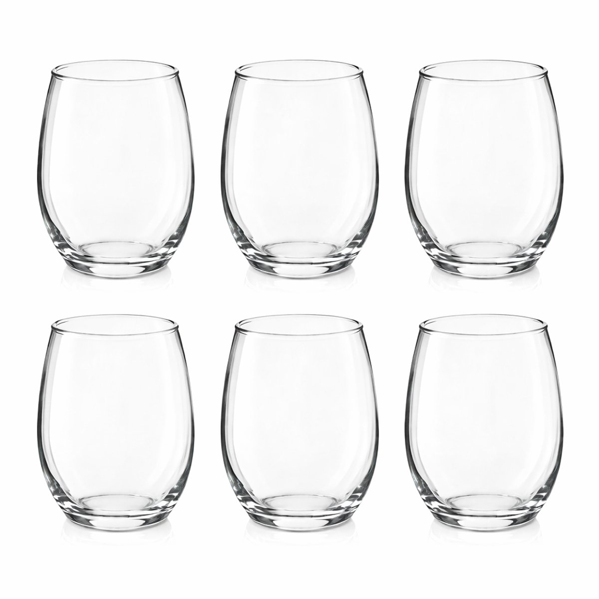 Tumblerglazen – 450 ml – Transparant – Set van 6 – Drinkglazen