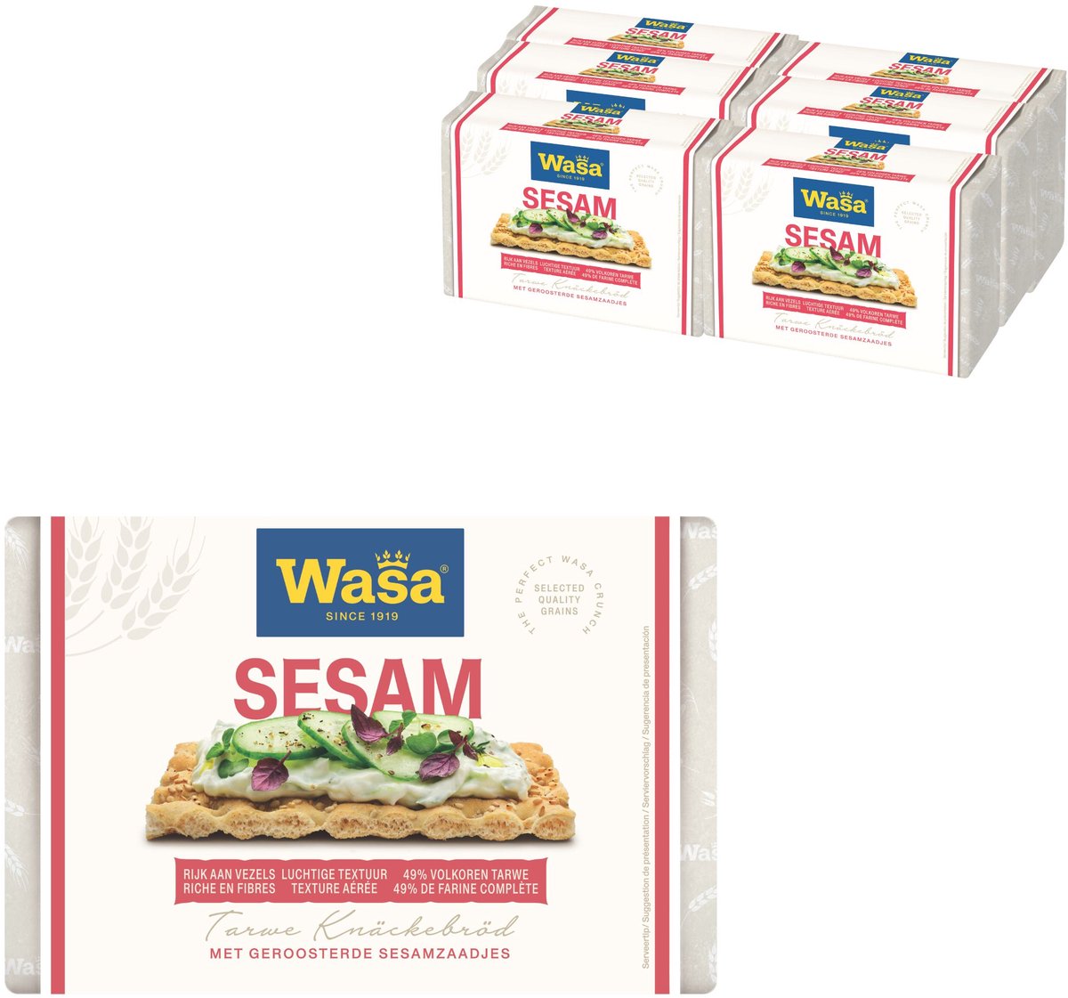 Wasa Sesam Knäckebröd - 6 x 250g