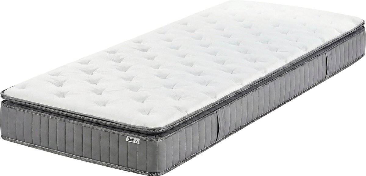 Beliani PLEASANT - Pocketveringmatras hard - Wit - 90 x 200 cm - Traagschuim