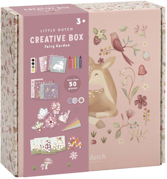 Little Dutch Fairy Garden knutseldoos, knutselpakket junior creatief speelgoed knutselen cadeautip kleuter - knutselbox 2 varianten