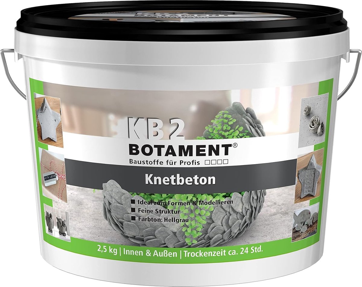 Ultrament kneedbeton, grijs, beton om te kneden, doe-het-zelf, 2,5 kg