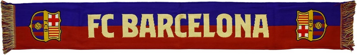 Voetbalsjaal Barcelona Fans Muts Blauw Rood 140x20 cm FC Licentie