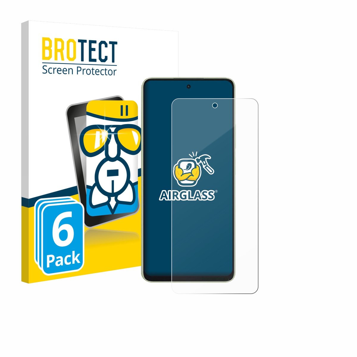 Screenprotector 6 Stuks voor Oppo A5 Energy Beschermglas transparant