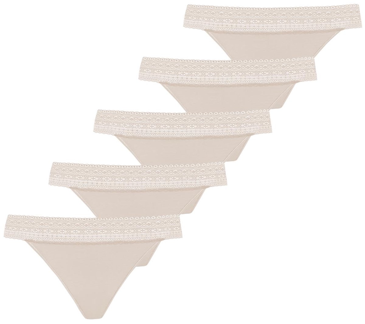 Mey Dames string 5 pack Modal Lace