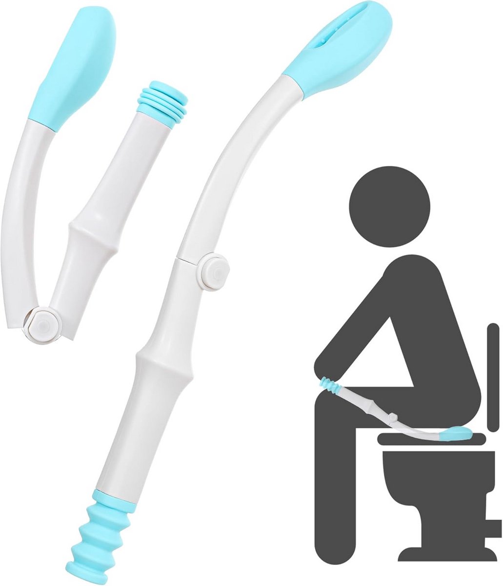 Opvouwbare Toiletpapierhulp voor Ondersteuning en Bereik - Blauw