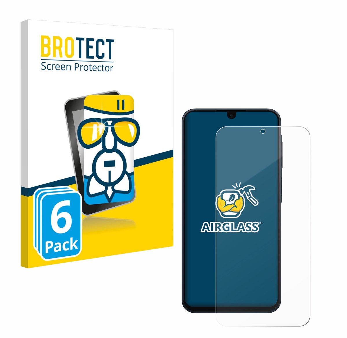 Screenprotector 6 Stuks voor Samsung Galaxy A17 4G Beschermglas transparant