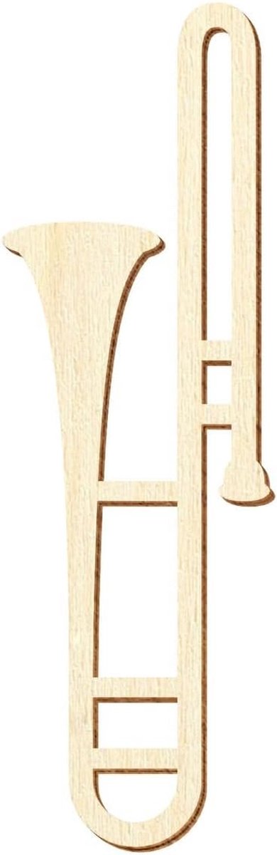 Houten Trombone Decoratie Hout DIY Knutselmateriaal Onbehandeld