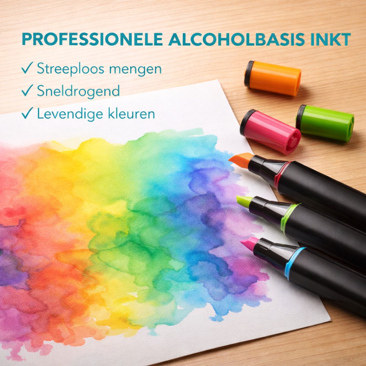 Twinmarkers 204 Stuks - Stift - Professionele Alcohol Stiften Set - Dubbelzijdige Markers voor Tekenen & Manga - Kleuren voor kinderen en volwassenen - Markeerstiften - Tekenset — afbeelding 8