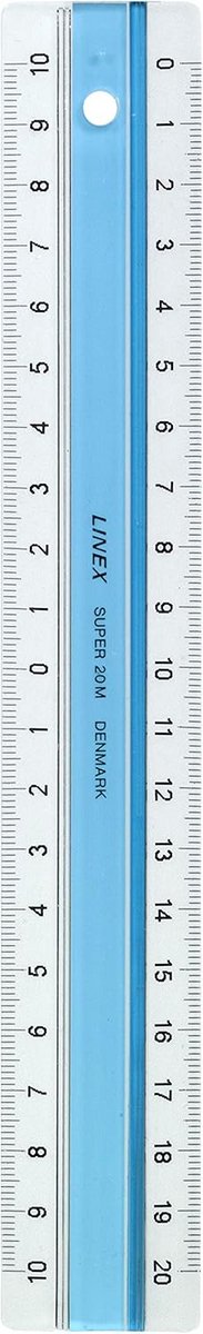 Set van 10 Acryl Linialen 20 cm - Antislip Teken- en Meetlatten