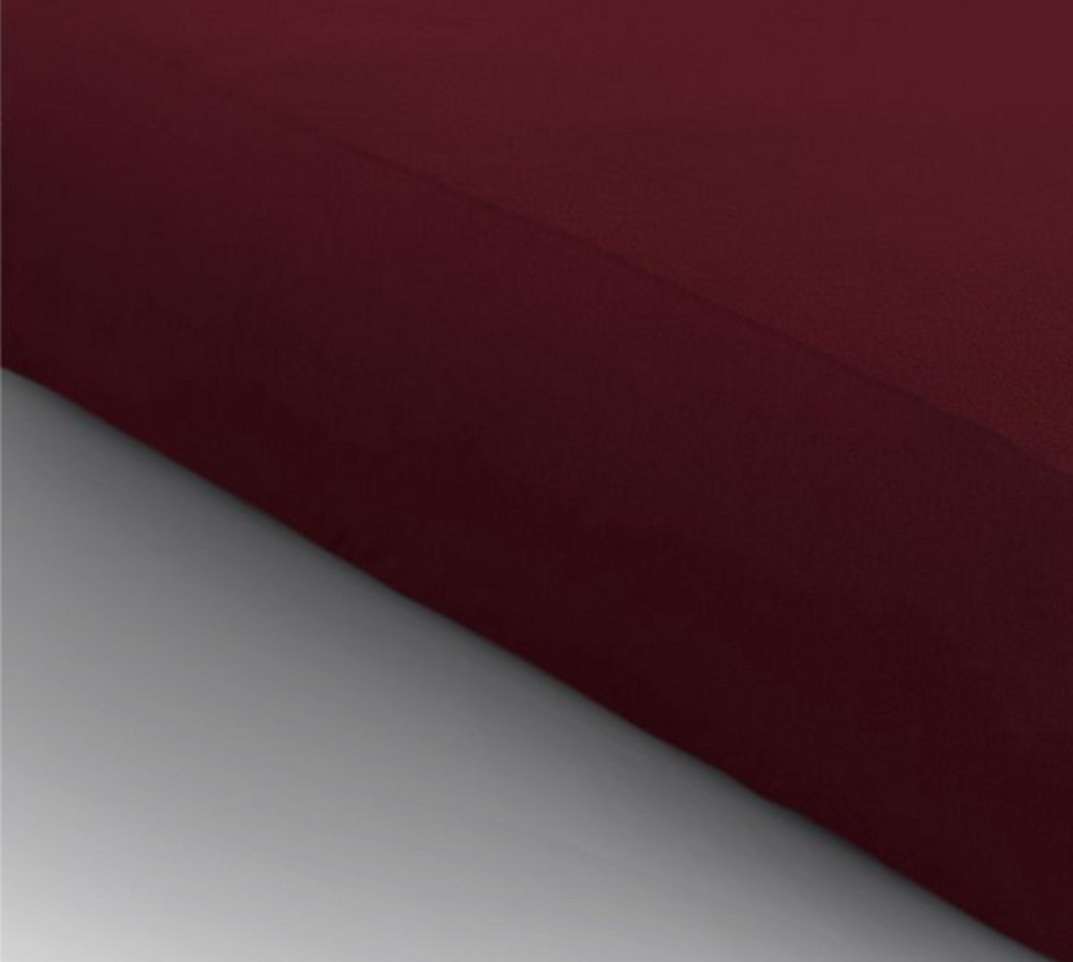 Jersey - hoeslaken - BORDEAUX - 190/200 x 200/220 met hoge hoeken voor boxspring of waterbed