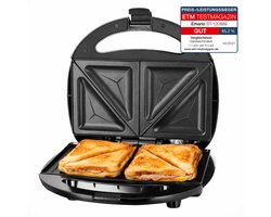 Emerio Tosti Apparaat - 750W - Sandwich maker - Anti-aanbaklaag - Bakplaat - ST-120889 - Zwart