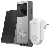 EZVIZ EP3x Pro + CH1 Dubbellens Batterij Deurbel Kit – Inclusief Bel & Zonnepaneel – 32GB eMMC Opslag – Kleurnachtzicht – Pakketdetectie – Draadloos & IP65