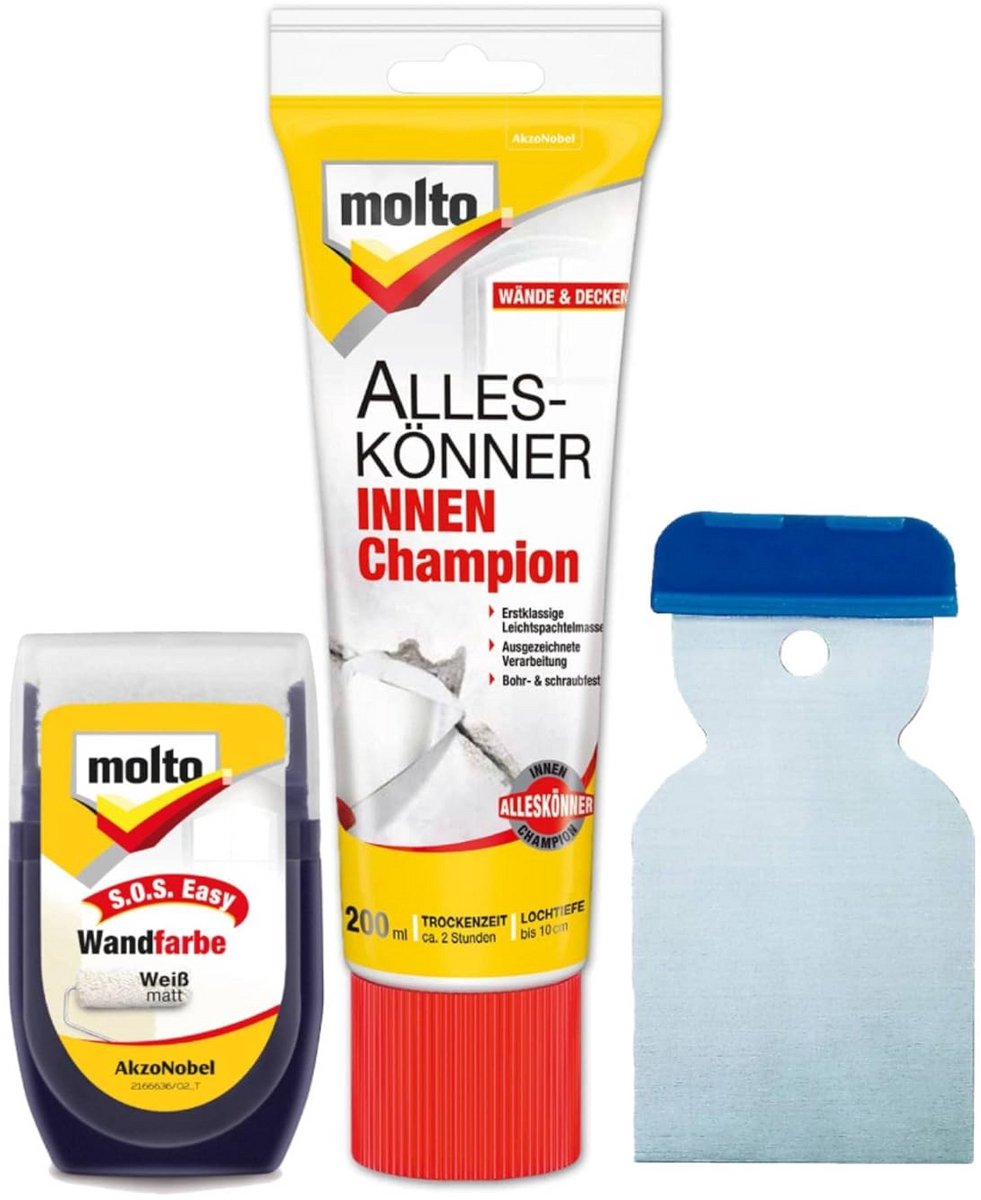 Universele Reparatieset voor Gaten en Scheuren in Muren, Plafond en Hout – Binnen Wit