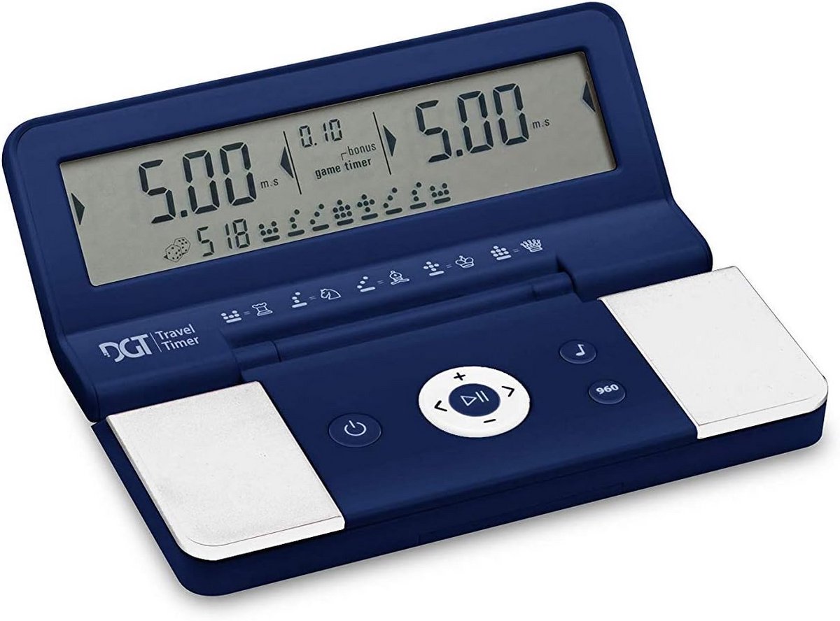 Professionele Digitale Schaakklok - Zwart/Rood