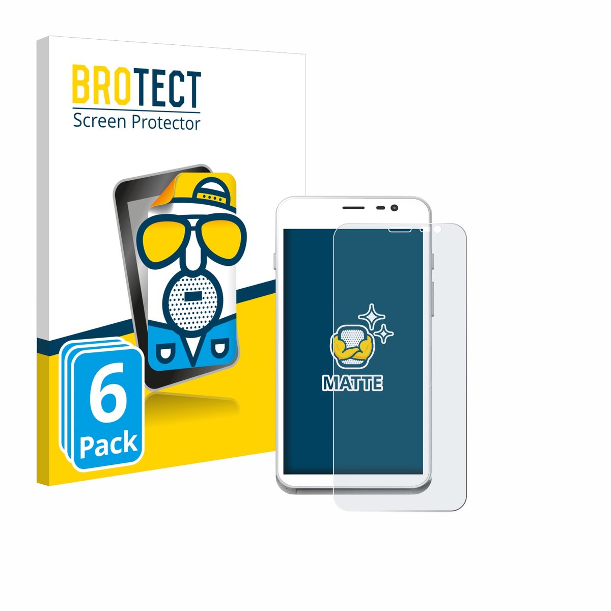 BROTECT - Screenprotector voor Pax CCV Fly A77 - Folie Beschermfolie matte 6 Stuks