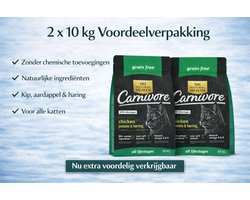 Natural Health graanvrij kattenvoer Carnivore 2x 10 kg Voordeelverpakking - Kat