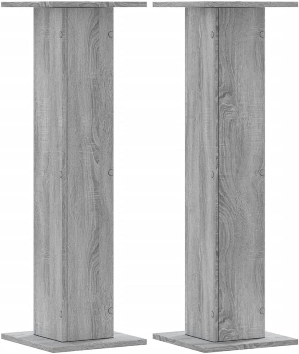 Set van 2 Speaker Stands 30x30x95 cm MDF Grijs Sonoma