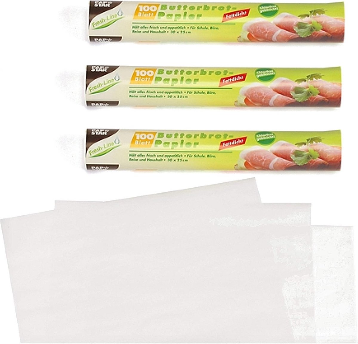Sandwichpapier voor Broodjes en Knutselwerk, 25 x 30 cm, Wit