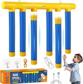 Interactief Reactiespel - Vallende Stokken Vangen - 3 Instelbare Snelheden - Hand-oog Coördinatie Trainer - Met Afstandsbediening - USB Oplaadbaar - Blauw/Geel