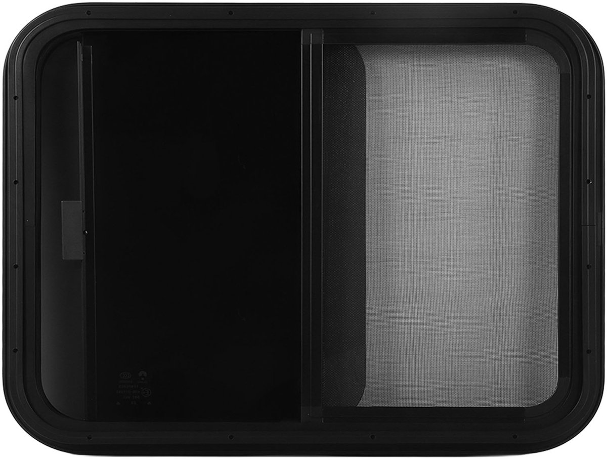 Schuifraam met Insectenscherm 610x510mm - Verplaatsbaar, UV-Bestendig, Waterdicht, Camper
