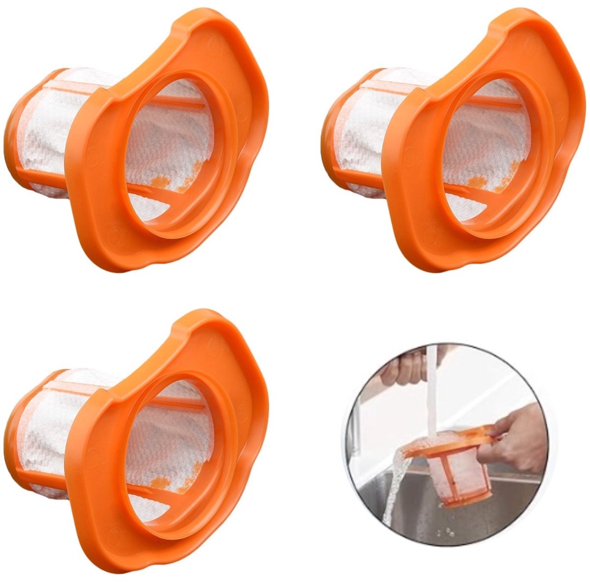 3 stuks Stofzuigerfilters - Filter - Geschikt voor Black & Decker BHHV520BT/BHHV520BFP/BHHV320B/BHHV320J/BHHV520BF/BHHV520JF - Wasbaar - Stof Filter - herbruikbaar - voor Stofzuigen