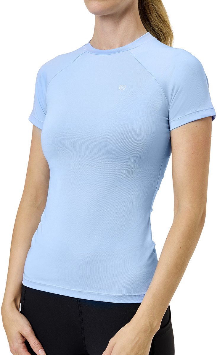 Equestrian Stockholm Shirt Equestrian Stockholm Dynamic Midsummer Blue Lichtblauw | Maat: M | Paardrijshirt - M