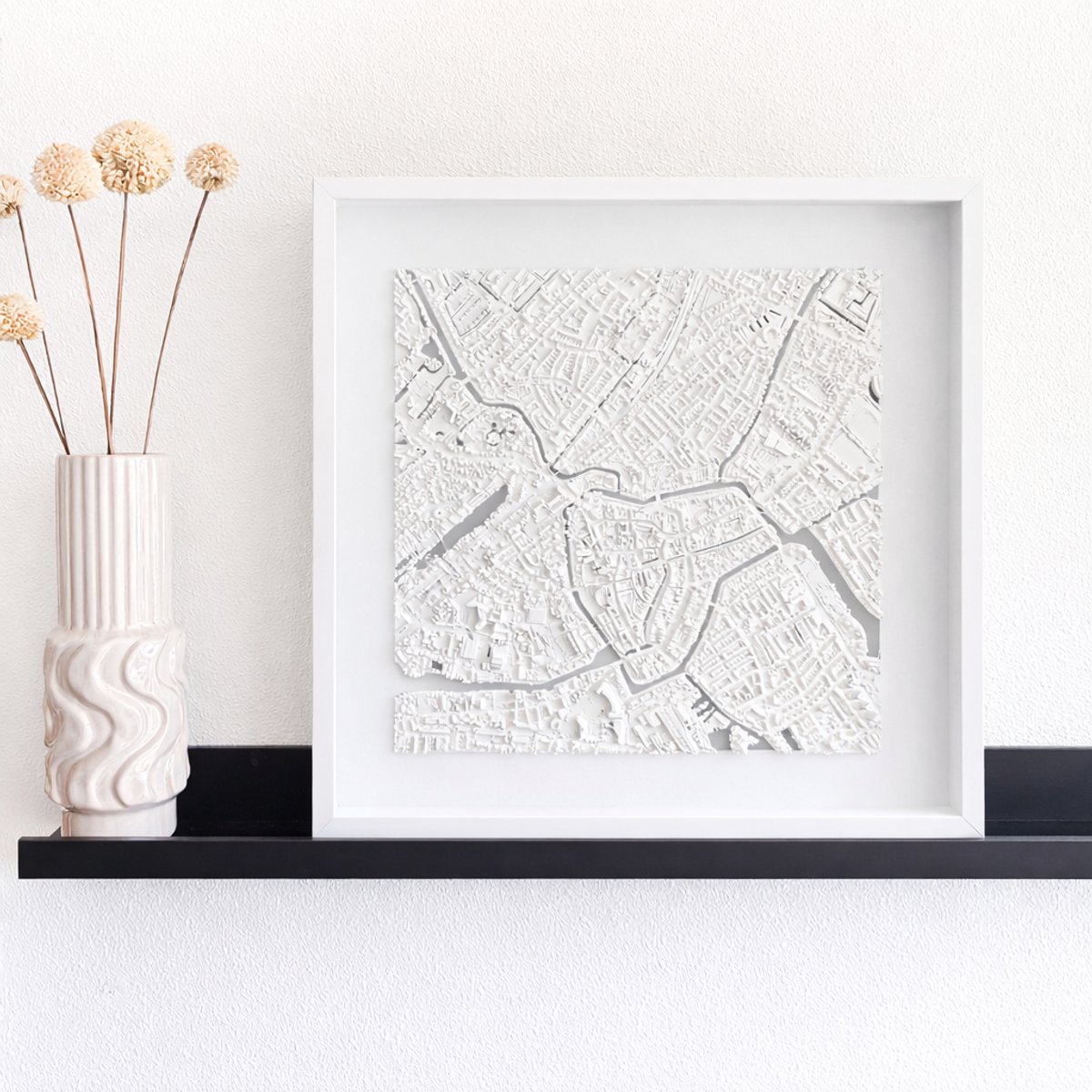 Gepersonaliseerde 3D Stadsplattegrond - Unieke Op Maat Gemaakte Stadskaart | 3D Geprinte Wanddecoratie
