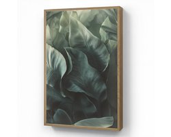 Wandlamp 70x100 cm - Oplaadbaar - Groen - Bladeren - Glad - Nerven - Wandlampen binnen woonkamer - Slaapkamer lamp - Decoratieve nachtlamp - Vloerlamp draadloos