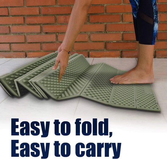 Opvouwbare Slaapmat - Kampeer Matras - Buiten Activiteiten - Waterdicht Schuim - 192 x 56 cm - Legergroen — afbeelding 3