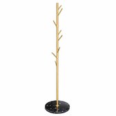 Arisa Home Kapstok – Kapstok Staand Goud/Zwart – Vrijstaande Kapstok met 8 Haken – Zwarte Marmeren Voet – 170 cm