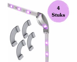 Led Strip Hoekhouder 90° – Set van 4 Stuks – LED Strip Hoek Houder – Led Strip Houder voor TV Achterkant & Wand – Philips Hue Ambilight Accessoire – LED Strip Bevestiging – Hue Led Strip Montage Hoek