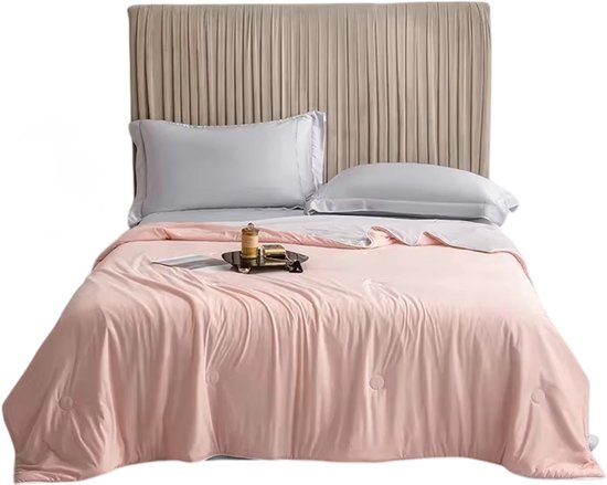 Hoogwaardige Koeldeken Zomer Quilt Lichtgewicht Dubbelzijdig Koud & Koelend Bed Deken voor Airconditioning en Slaapkamer - Roze - Maat 79X91 inch