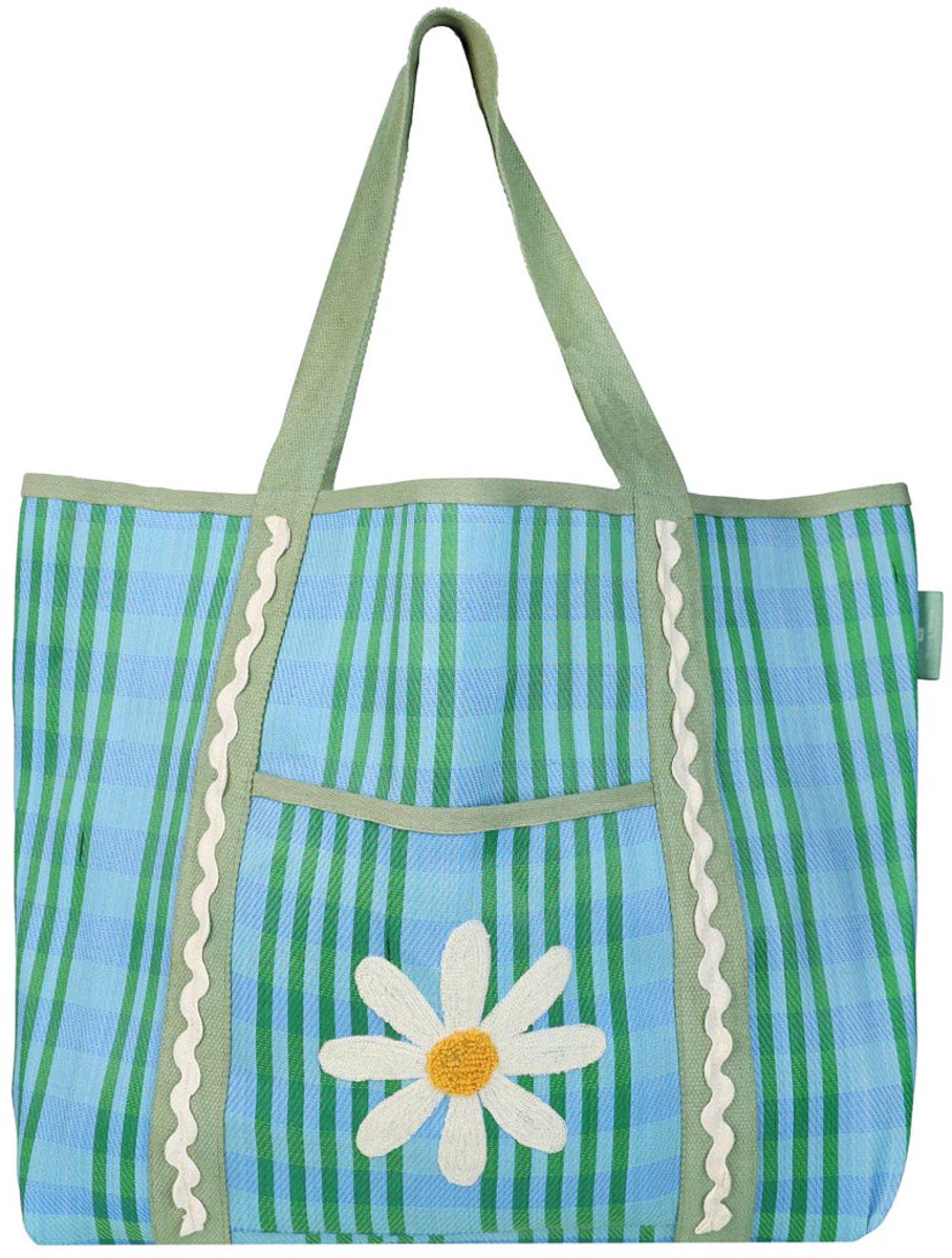 Talking Tables - Tote Bag Daisy - gerecycleerd materiaal - brede bodem