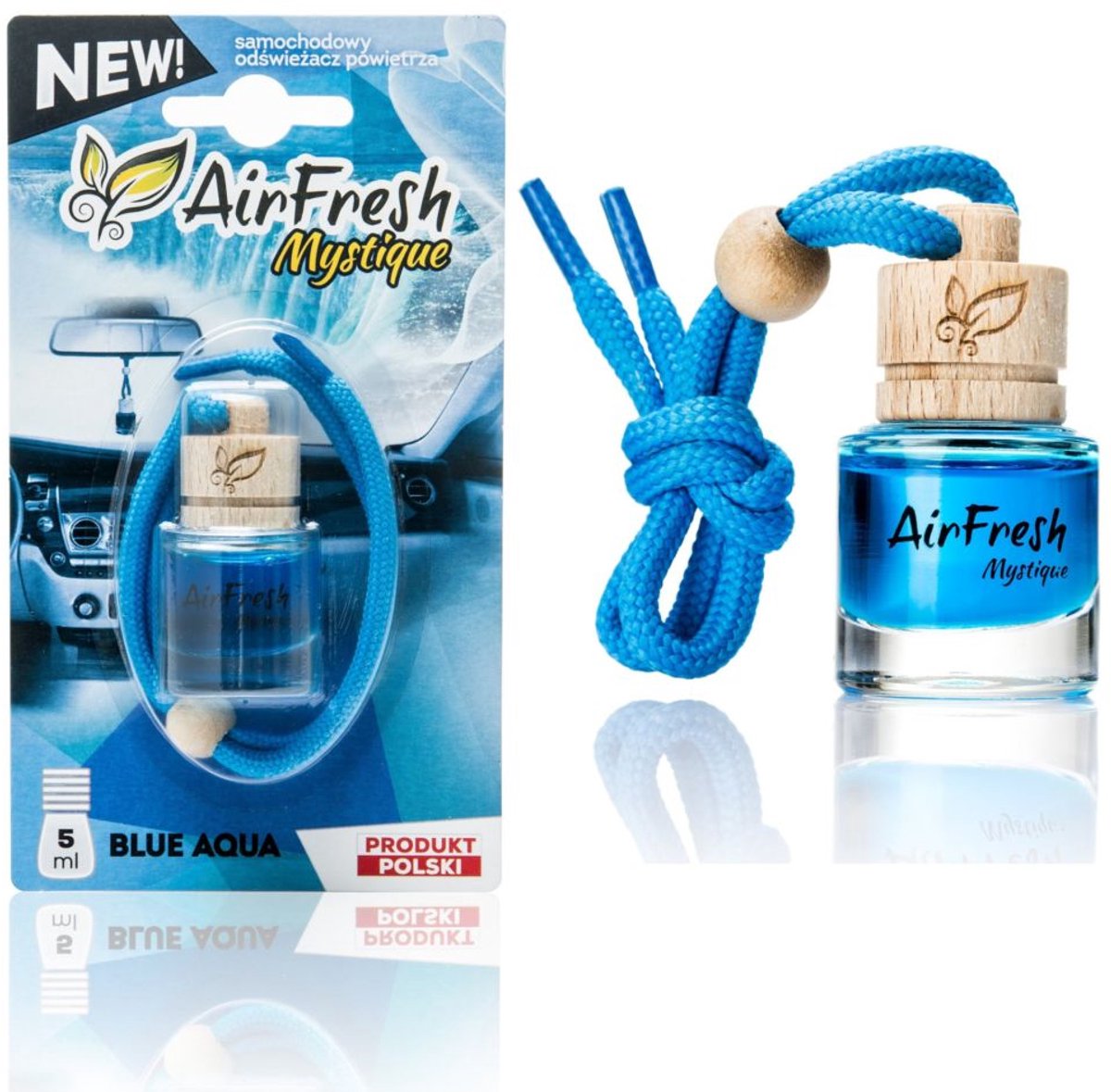 Air fresh mystique blauw aqua - blauw aqua autoparfum - air fresh mystique - blauw aqua - autoparfum - auto parfum