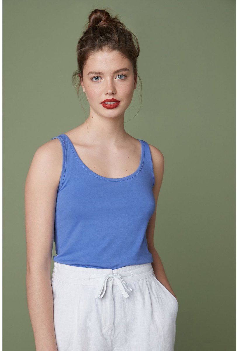 Next - Dames - Hemdje met brede bandjes - Blauw