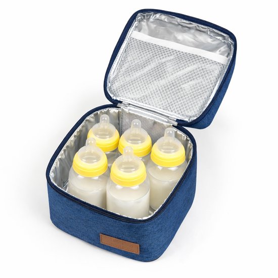 STYNETIC ® Kolftas - Bewaartas Babyvoeding - Koeltas voor Moedermelk en Borstvoeding - Thermotas voor Babyflesjes - Inclusief Koelelement - Compact & Handig voor Onderweg - Blauw van Merkloos — afbeelding 3
