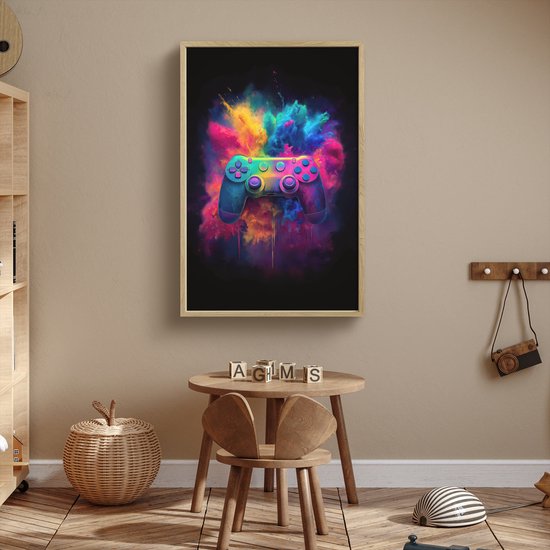 Nachtlampje 60x90 cm - Kinder lamp - Controller - Neon - Explosie - Kleurrijk - Tafellamp kinderkamer draadloos - Slaapkamer lampje - Bedlamp kinderen - Kinderlampje - Wandlamp babykamer - Nachtlampjes van Merkloos — afbeelding 3