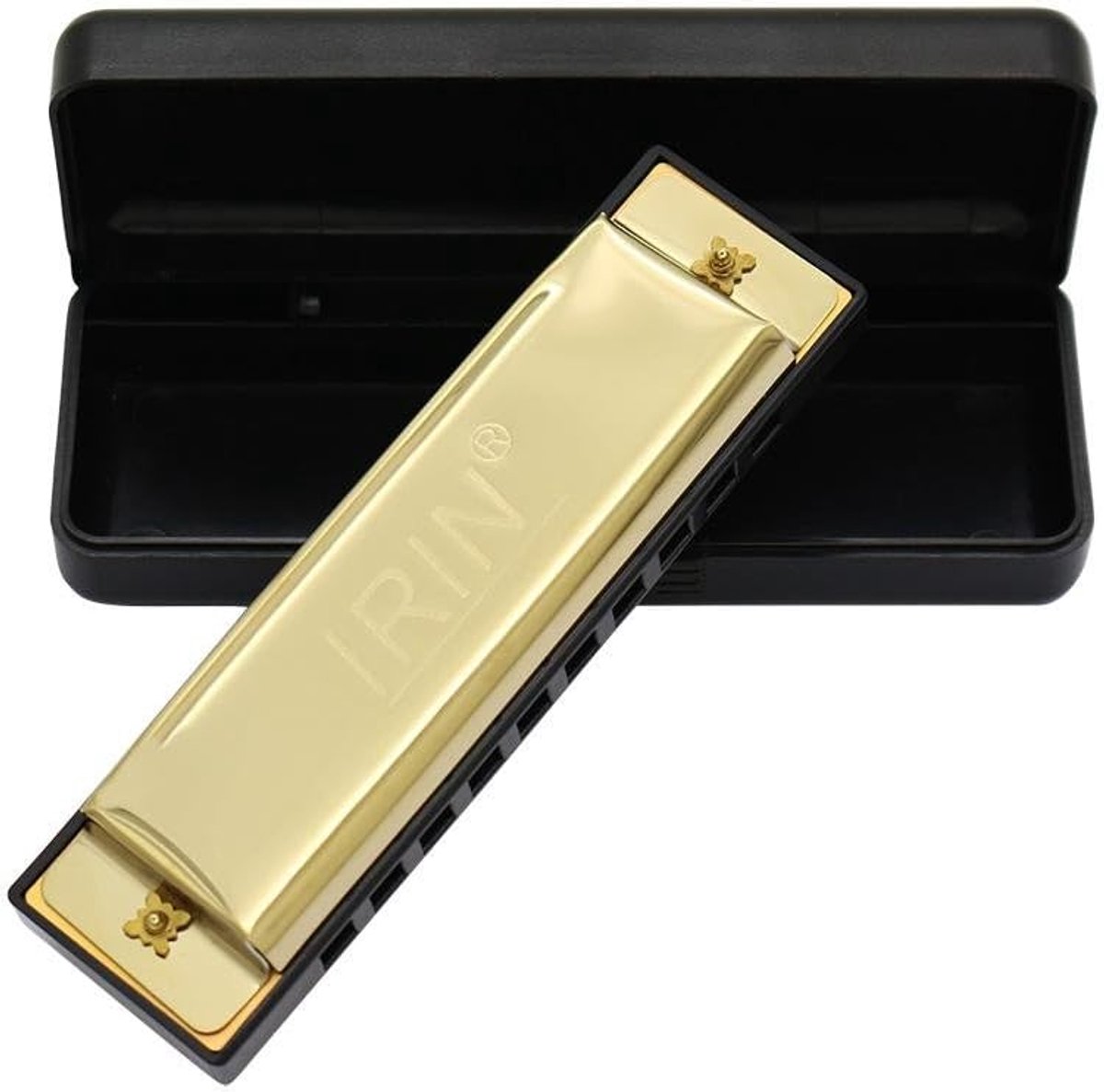 Muziekinstrument Harmonica - Mondorgel Folk - Muziek Maken - 10 Tonen - 10x3x1.8cm - Goud