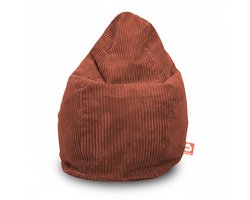 Whoober Barça – Peer Zitzak – Terracotta dik ribfluweel – Comfortabel & Duurzaam