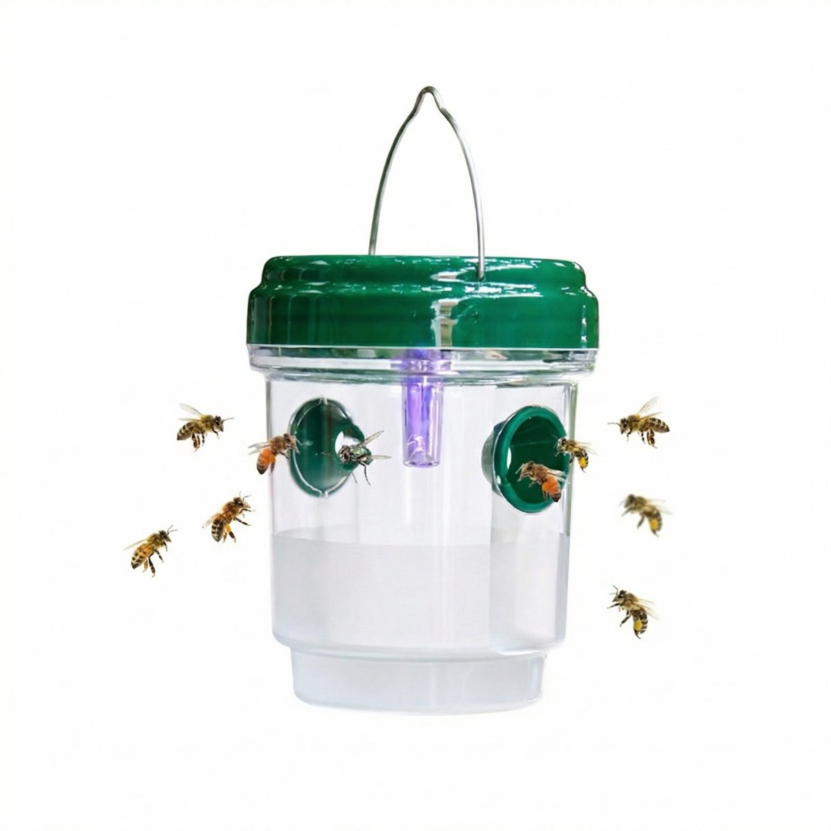ECTEATOY® Wespenval - wespenvanger tevens muggenlamp - Solar UV - ophangen of neerzetten – Buiten – Tuin -Ø9 x 10.5 cm