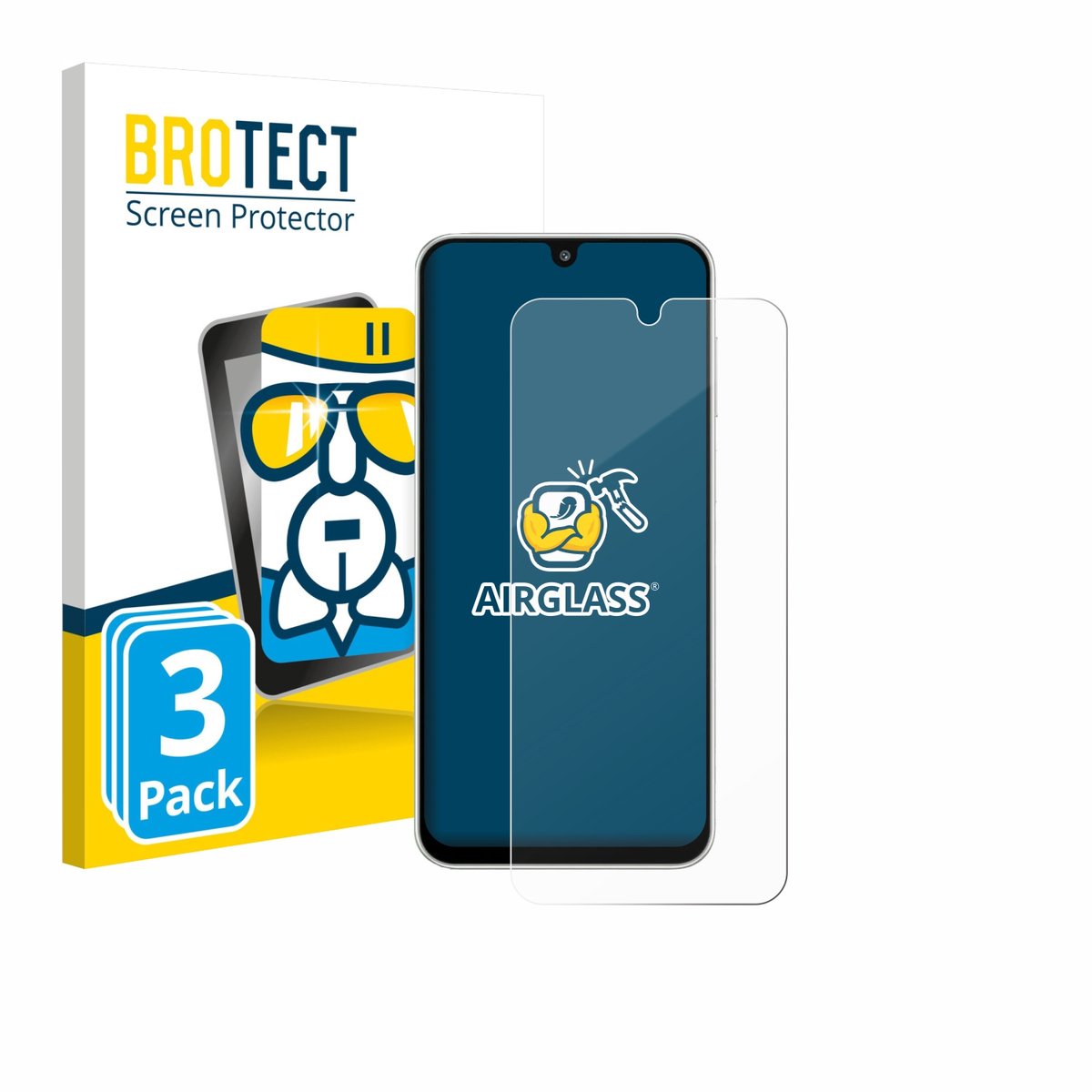 Screenprotector 3 Stuks voor Samsung Galaxy M16 Beschermglas transparant