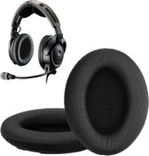 kwmobile 2x oorkussens geschikt voor Bose A20 Aviation Headset - Earpads voor koptelefoon in zwart